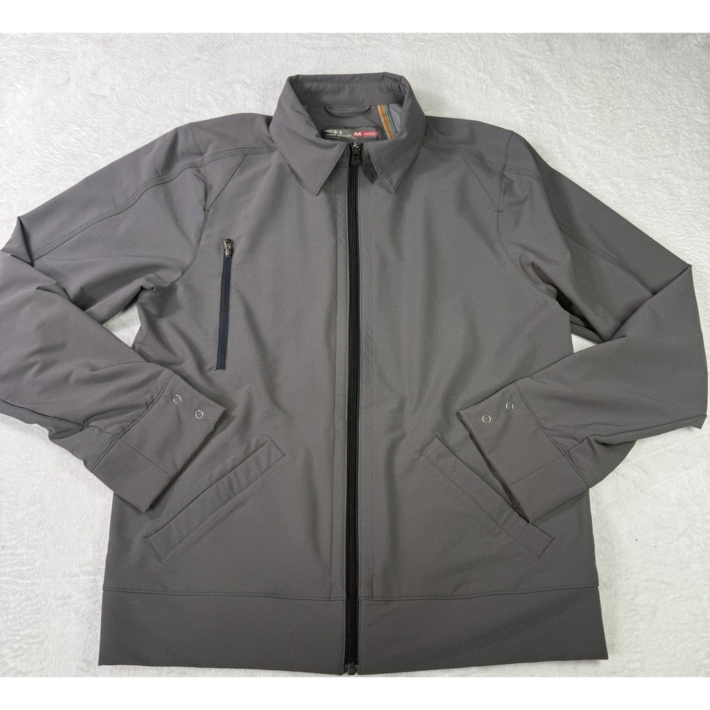 Under Armour Storm Coldgear Softshell Golf Full-Zip Jacket Gray Mens Size Medium